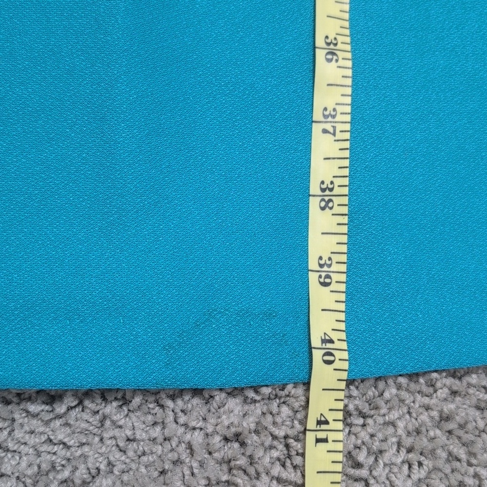 Good Times 80s Vintage Pleated Party Cocktail Dress Teal Size 8P Lace Detail - Picture 9 of 11